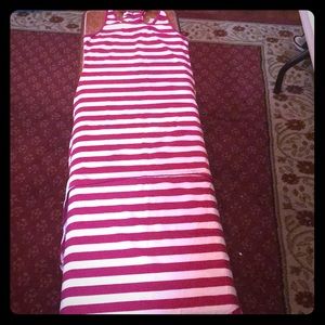 Striped high low sundress